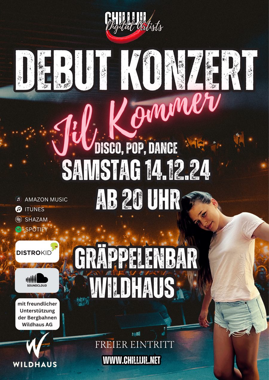 Debut-Konzert Jil Kommer – Gräppelenbar Wildhaus, 14.12.2024