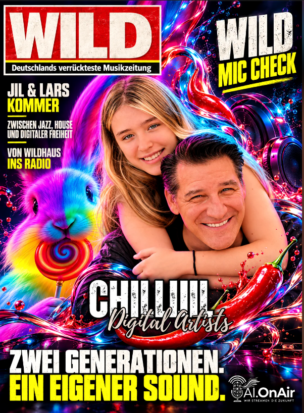 CHILLIJIL® – Jil & Lars Kommer auf dem Cover von WILD Musikmagazin